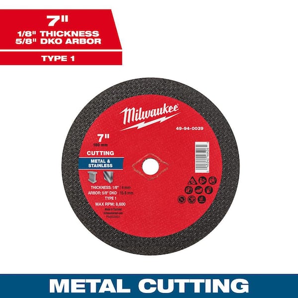 7 in. x 1/8 in. x 5/8 in. DKO Metal Cut Off Wheel -Type 1