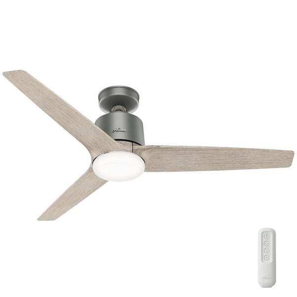 Hunter Moxie 52 In Led Indoor Matte, How To Dim Hunter Ceiling Fan With Remote
