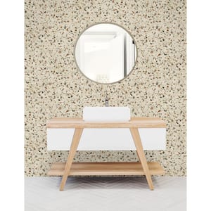 Floored Terrazzo Nutmeg Vinyl Peel and Stick Wallpaper Roll (Covers 30.75 sq. ft.)