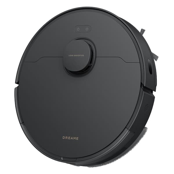 GoVac 300 Robot Vacuum and Mop with Smart Navigation for Hard Floors and Low‑Pile Carpet in Black w/Self‑Emptying Base