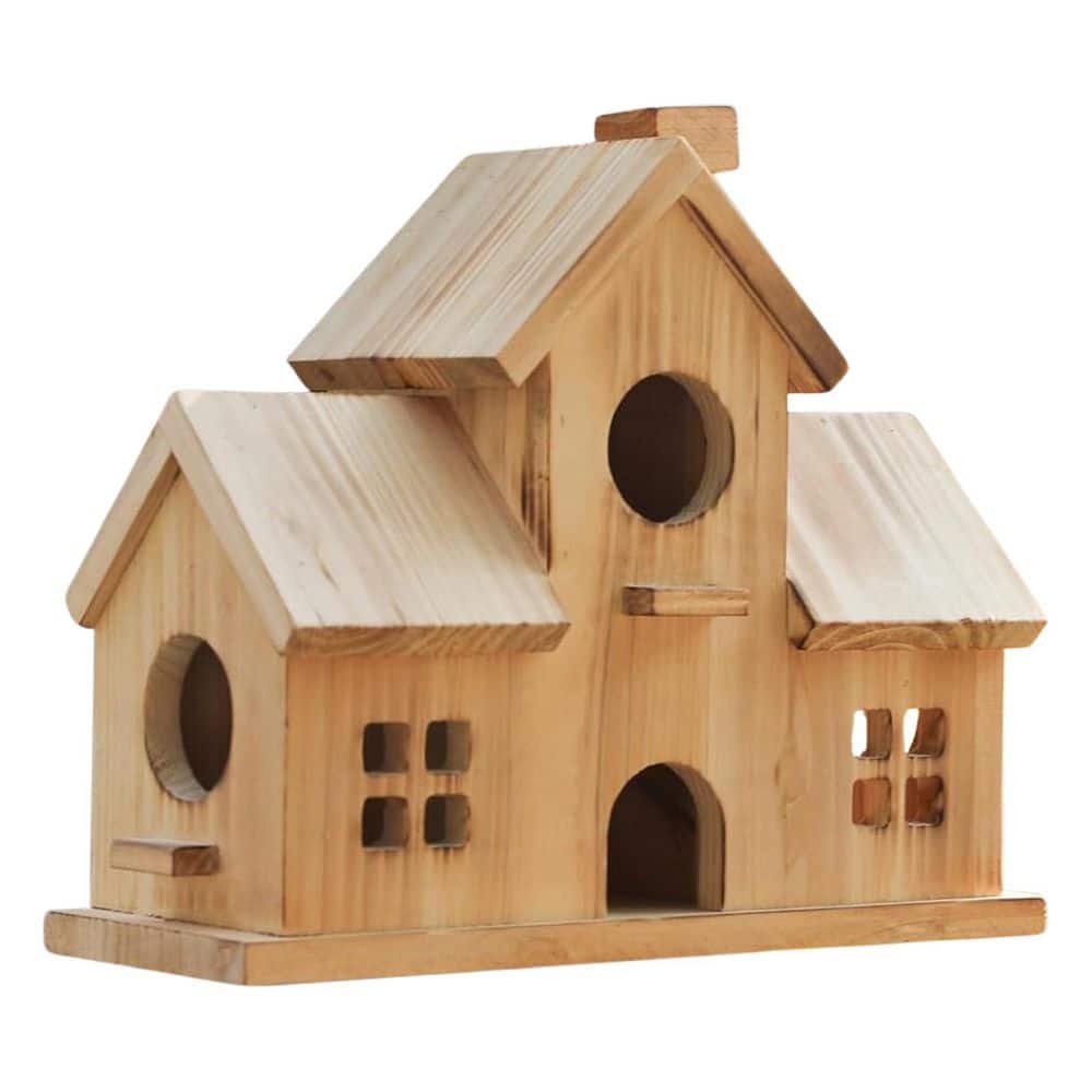 N/A Large Wooden Hanging Bird House Outdoor Cedar Bluebird Finch