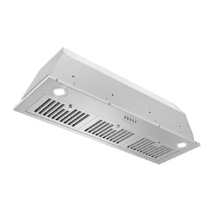 36 in. Insert Range Hood with Push Button Controls, 3-Speed Fan, LED Lights and Permanent Filters in Stainless Steel