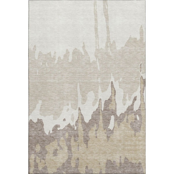 Addison Rugs Mayfield Premium Machine Washable Abstract AMF961 Ivory 10 ft. x 14 ft. Area Rug