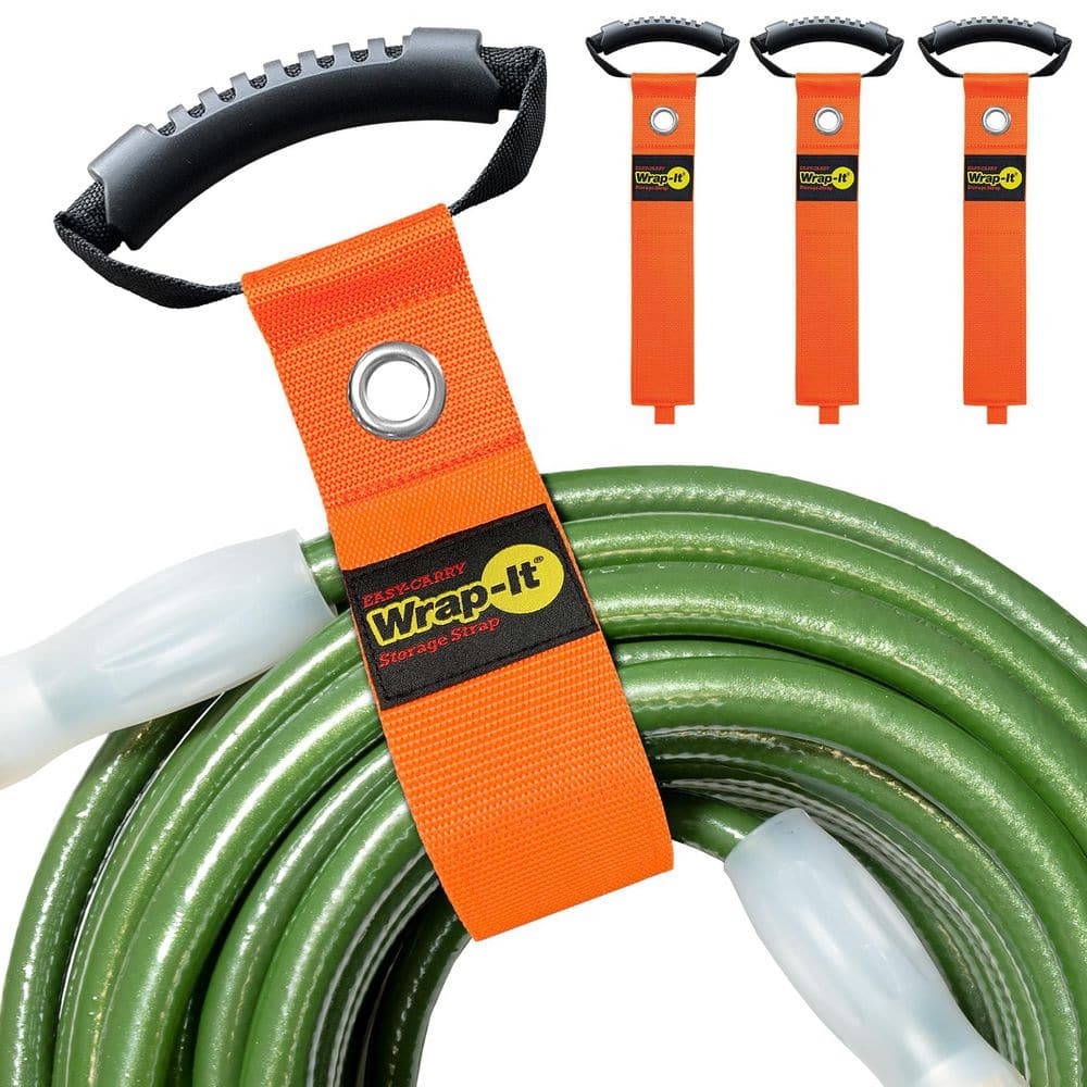 28 in. Blaze Orange Easy-Carry Hook and Loop Carrying Storage Straps with Handle (3-Pack) price history on PriceWatchPro