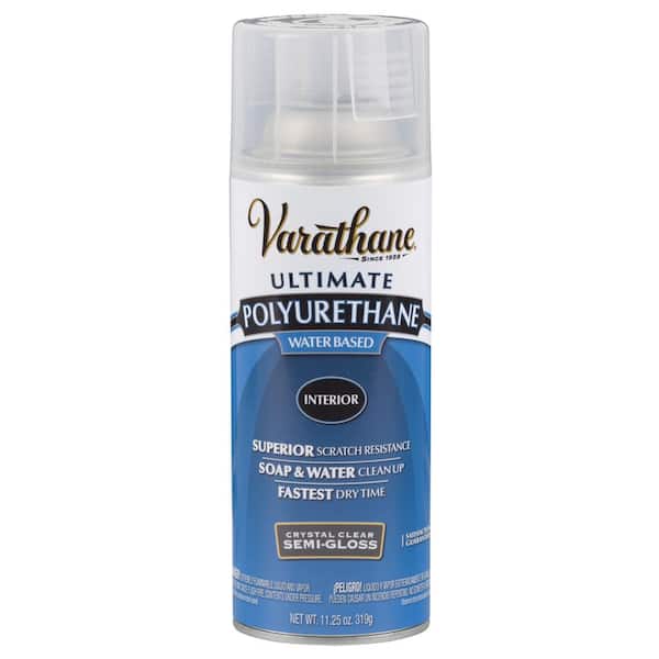 Varathane 11.25 oz. Clear Semi-Gloss Water-Based Interior Polyurethane Spray Paint