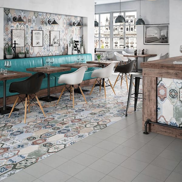 Corinto Provenzal Colors Mix 6-1/4 in. x 12-3/4 in. Porcelain Floor and Wall Take Home Tile Sample