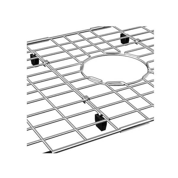 23 in. L x 13 in. W Sink Protector Grid Stainless Steel Large Rack with Rear Drain Hole Strainer for Kitchen Sink