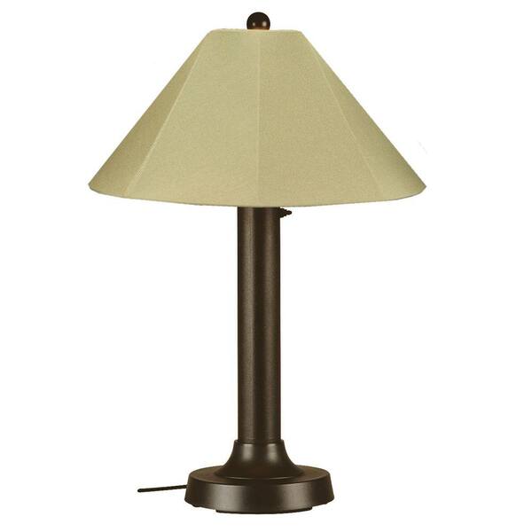 Patio Living Concepts Seaside Outdoor 34 in. Bronze Table Lamp with Spring Shade Medium -DISCONTINUED