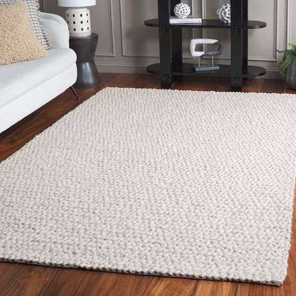 Natura 5 ft. x 8 ft. Ivory Solid Modern Area Rug
