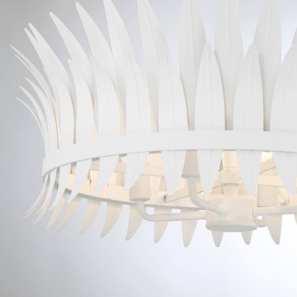 Ensley Bisque White 4-Light Semi-Flush Mount Ceiling Fixture