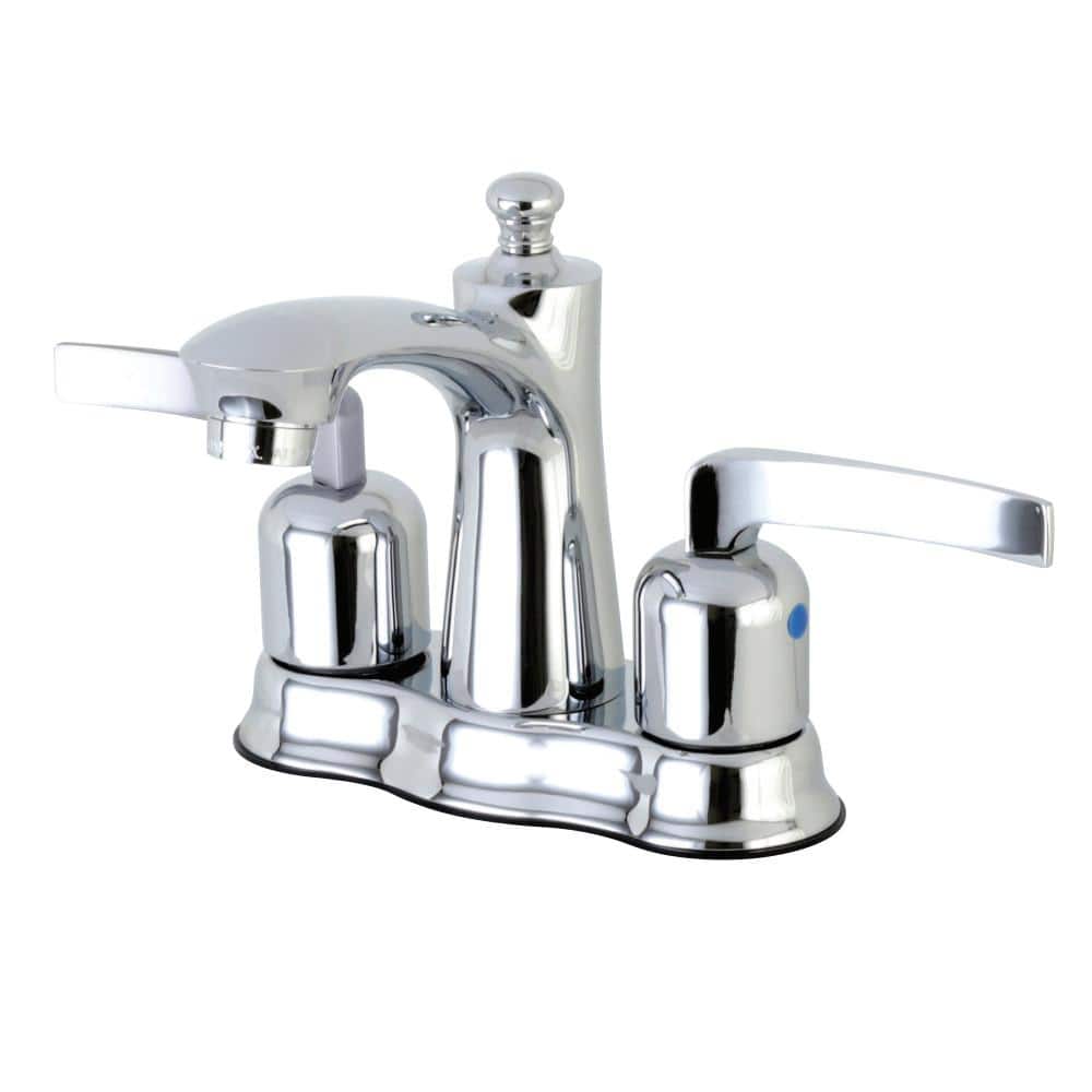 Centurion 4 in. Centerset Double Handle Bathroom Faucet in Polished Chrome