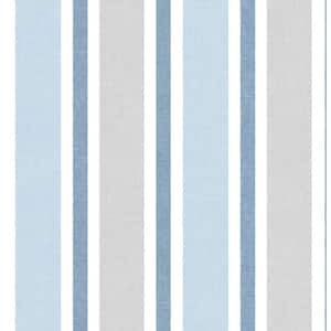 Linen Cut Stripe Coastal Peel and Stick Wallpaper 30.75 sq. ft.