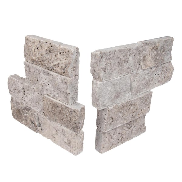 MSI Trevi Gray Ledger Corner 6 in. x 6 in. x 6 in. Natural Travertine Wall Tile (2.5 sq. ft./Case) MSI Trevi Gray Ledger Corner 6 in. x 6 in. x 6 in. Natural Travertine Wall Tile (2.5 sq. ft./Case)