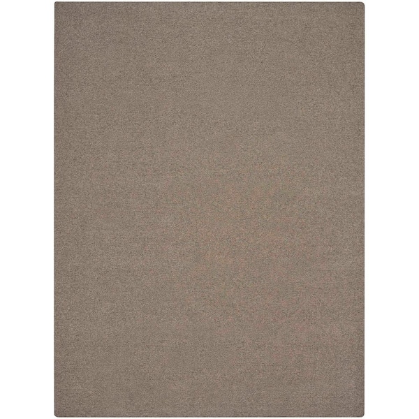 Natural Harmony Four Square Driftwood 8 ft. x 10 ft. Custom Area Rug with Pad