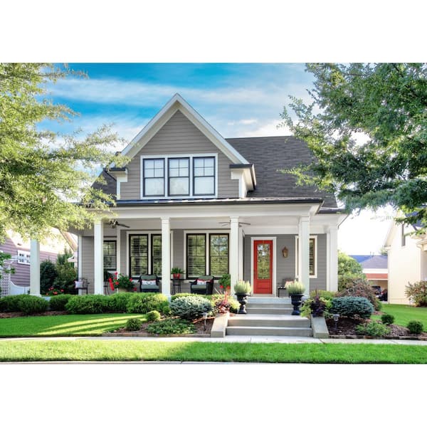 Hardie Plank HZ5 8.25 in. x 144 in. Statement Collection Gray Slate Cedarmill Fiber Cement Lap Siding