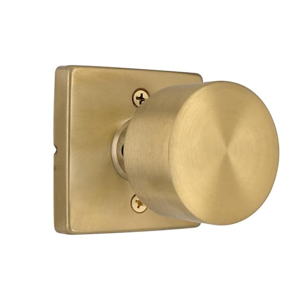Ridgeway Brushed Gold Dummy Door Knob with Square Rose
