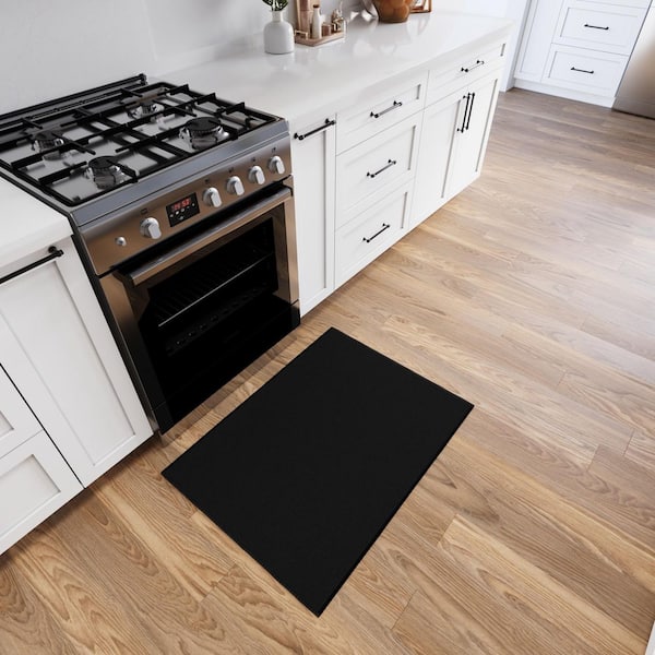 Homeline Non-Slip Rubberback Black 3 ft. x 4 ft. Indoor Custom Cut Extra Long Runner Rug