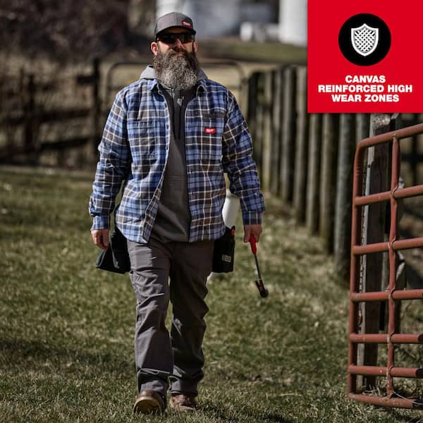 Milwaukee Men's Red X-Large GRIDIRON Flannel Shirt M551R-XL Milwaukee Men's Red X-Large GRIDIRON Flannel Shirt M551R-XL