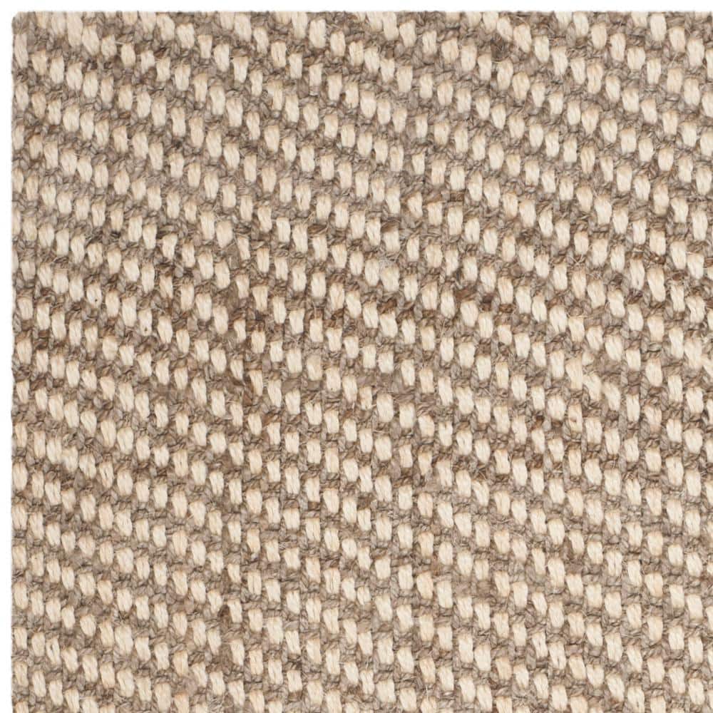 Hand-Knotted Natural Fiber Rectangular Area Rug - 6' x 9'