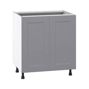 Bristol Painted Slate Gray Shaker Assembled Base Kitchen Cabinet w/ Full Height Door (36 in. W x 34.5 in. H x 24 in. D)