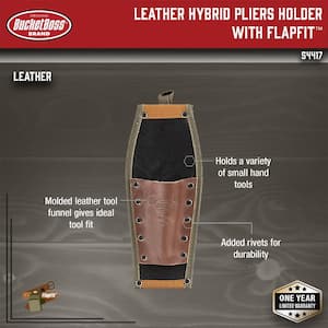 FlapFit Leather Hybrid Pliers Tool Belt Pouch Holder