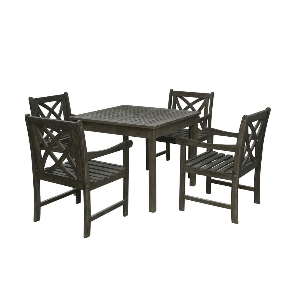 Vifah Renaissance 5-Piece Wood Outdoor Dining Set V1840SET6 - The Home ...