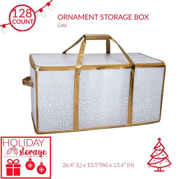 Simplify Gold Nylon Ornament Organizer (27-Count) 9001-GOLD - The Home Depot