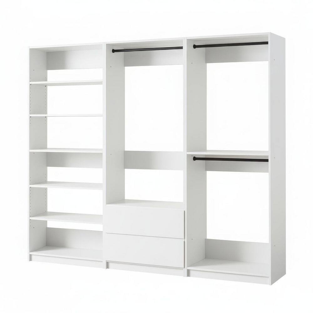 Prosper 96 in. W White Tower System Freestanding-Shelf Walk-in Wood Closet System price history on PriceWatchPro