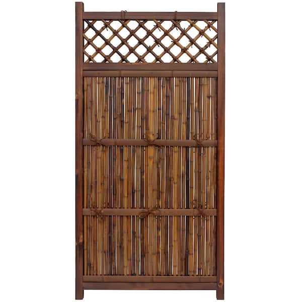 RED LANTERN 6 ft. x 3 ft. Bamboo Garden Fence Kogeta Zen Panel
