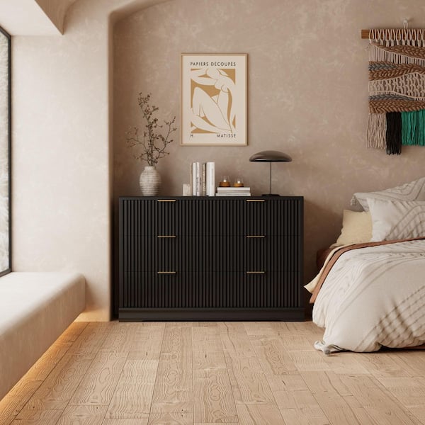 elegant dresser for bedroom Traditional Dresser Elegant, Black main image 1