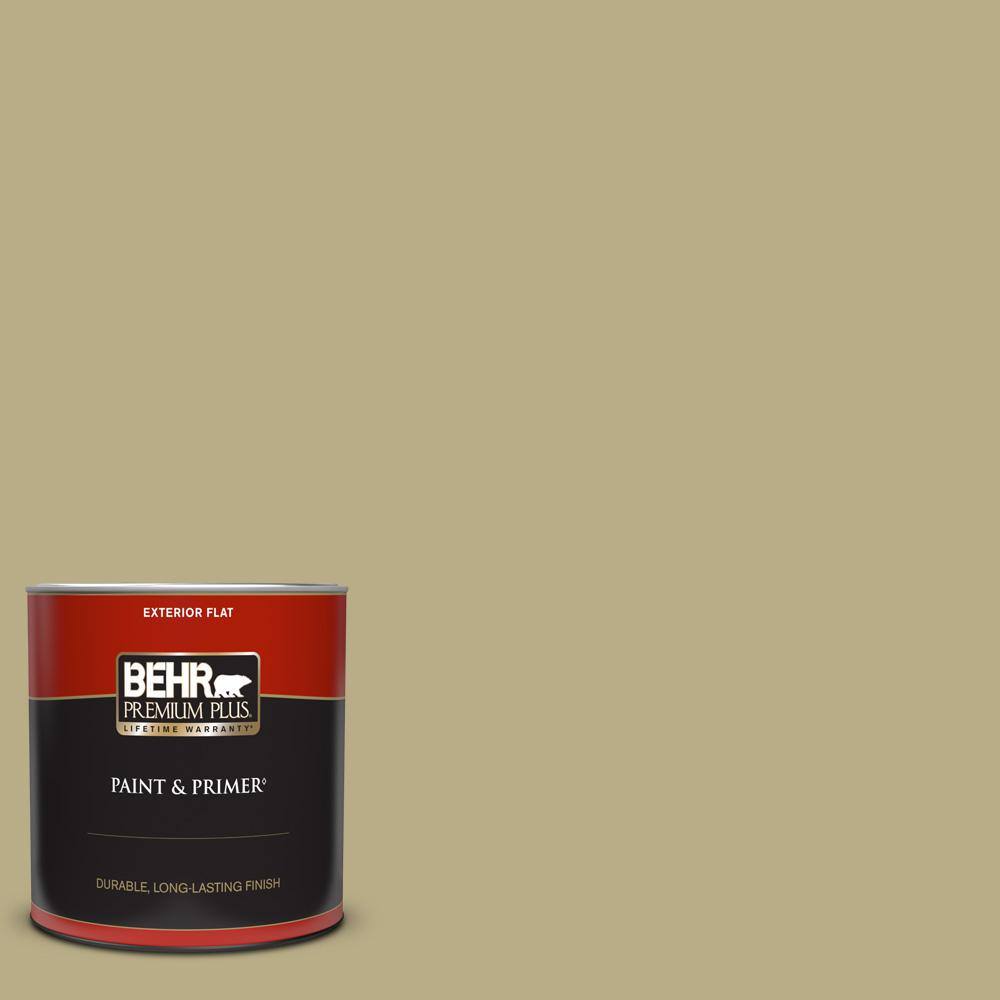 BEHR PREMIUM PLUS 1 qt. S3304 Fennel Seed Flat Exterior Paint
