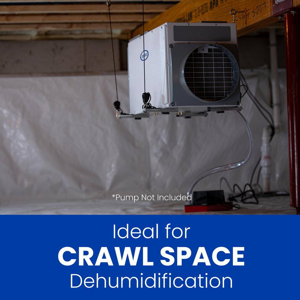 Compact White and Gray Commercial Whole House Dehumidifier