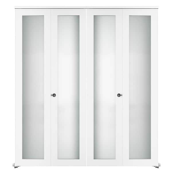 SOCBAZZAR 60 in. x 78 in. (Double 30 in. ) 1-Lite Frosted Glass