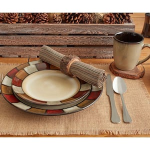 Taos 16-Piece Casual Brown Stoneware Dinnerware Set (Set for 4)