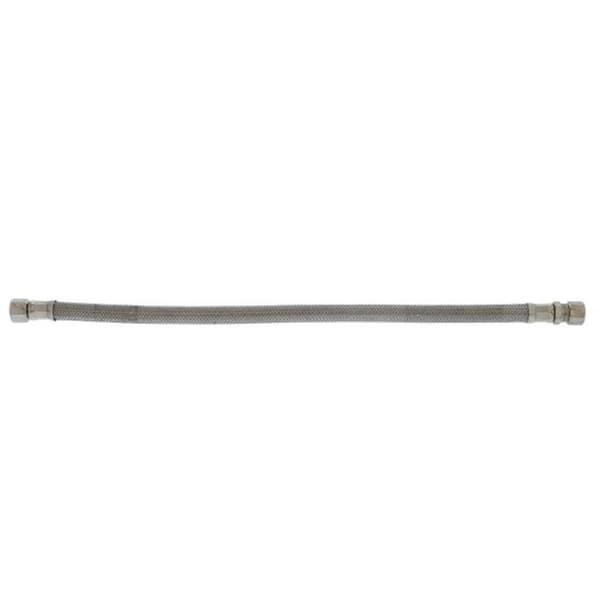 JONES STEPHENS 3/8 in. Flare x 3/8 in. Compression x 16 in. Length Flexible Braided Stainless Steel Texas Style Faucet Connector