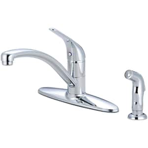 Legacy Single-Handle Standard Kitchen Faucet with Side Spray in Polished Chrome