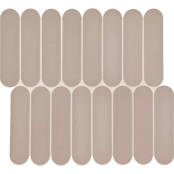 Artefino Element Sand 12 in. x 13 in. Matte Porcelain Capsule Mosaic Floor and Wall Tile (10 sq. ft. /case)