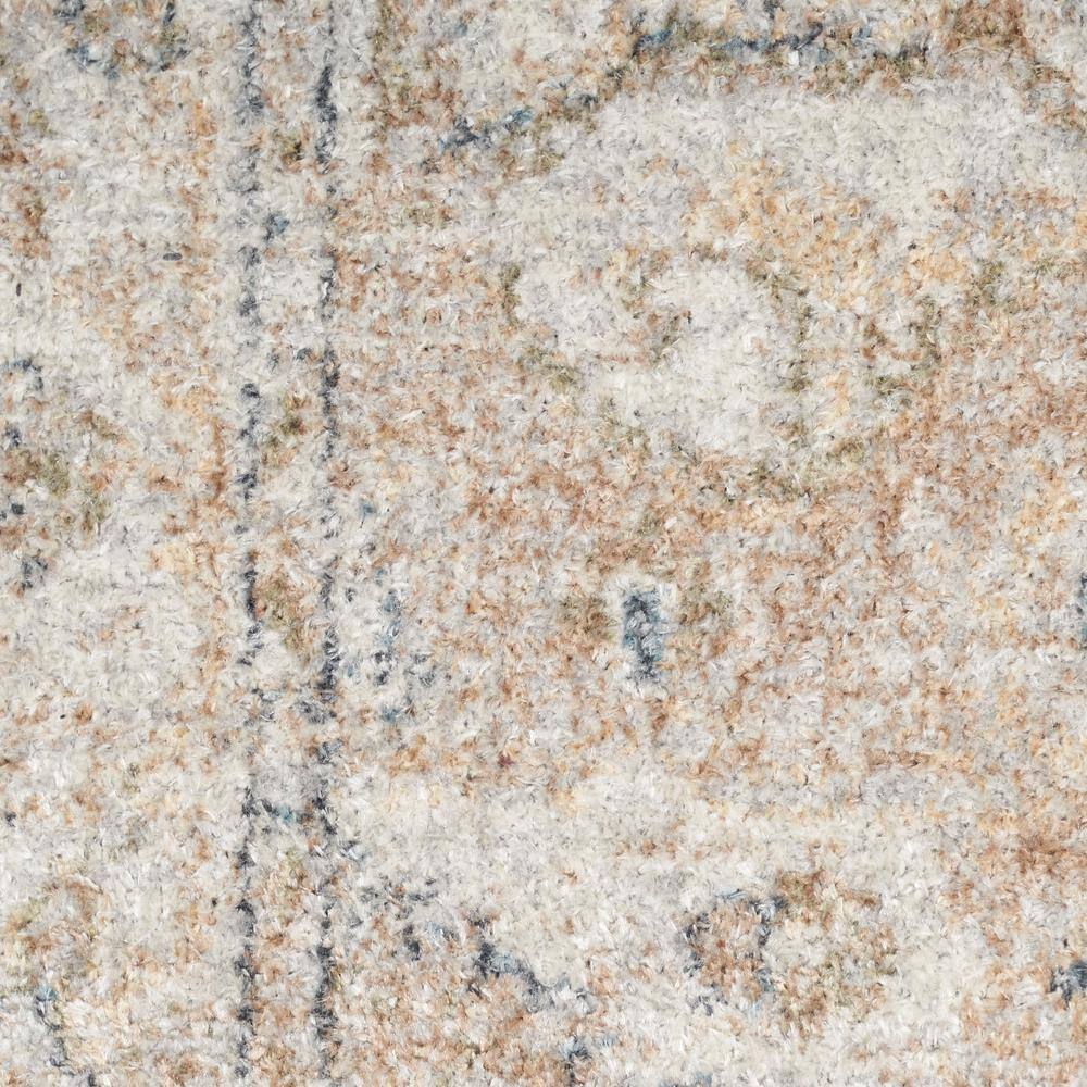 Beige Medallion Power-Loomed Washable Rectangular Area Rug