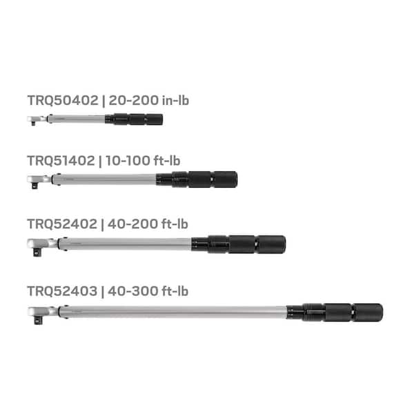 TEKTON 1/4,3/8,1/2 Inch Drive Micrometer Torque Wrench Set, 4