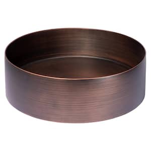 Bronze Stainless Steel Round Vessel Sink with Drain