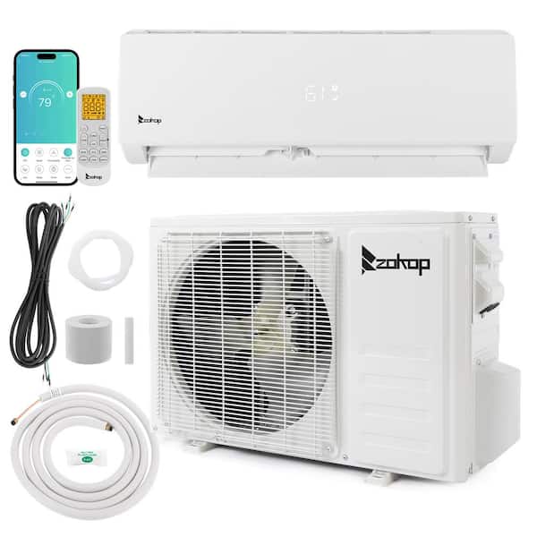 19 SEER 9000 BTU 0.75-Ton Wi-Fi Ductless Mini Split Air Conditioner and Heat Pump Variable Speed Inverter - 115V