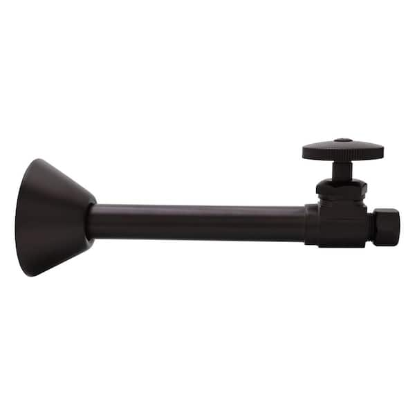 1/2 in. Copper Sweat x 3/8 in. O. D. Compression Outlet Angle Stop in Oil Rubbed Bronze