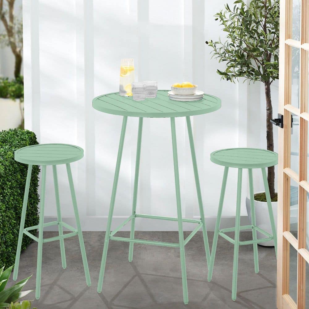 Sage 3-Piece Metal Outdoor Bistro Set