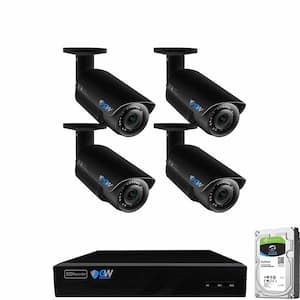 8-Channel 8MP 1TB NVR Security Camera System 4 Wired Bullet Cameras 2.8mm-12mm Motorized Lens Human/Vehicle Detection