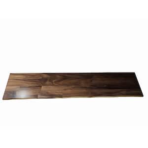 10 ft. L x 25 in. D Finished Saman Solid Wood Butcher Block Countertop With Live Edge
