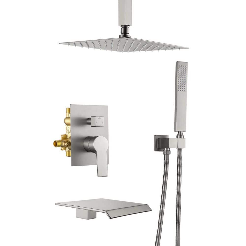 Single Handle 1-Spray Tub and Shower Faucet 1.8 GPM Brass Brushed Nickel Shower System Pressure Balance Valve Included price history on PriceWatchPro