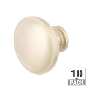 Domed 1-1/4 in. Champagne Classic Round Cabinet Knob (10-Pack)