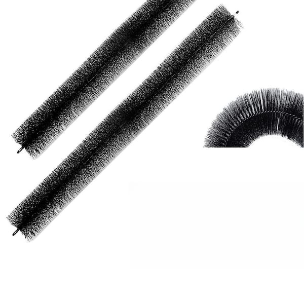 25 Pieces 4.33 in. x 33.86 in. Gutter Filter Made of Stainless Steel Wire Core and UV-Resist Professional PP Bristles