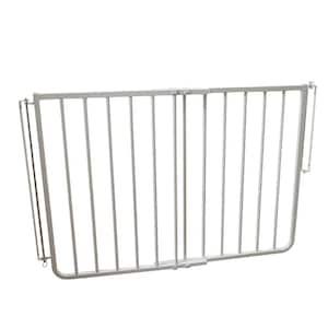30 in. H x 27 in. to 42.5 in. W x 2 in. D Stairway Special Outdoor Safety Gate in White