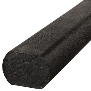 3 in. x 4 in. x 8 ft. Black Recycled Plastic Lumber Landscape Timber Edging G-Grade (2 Per Box)